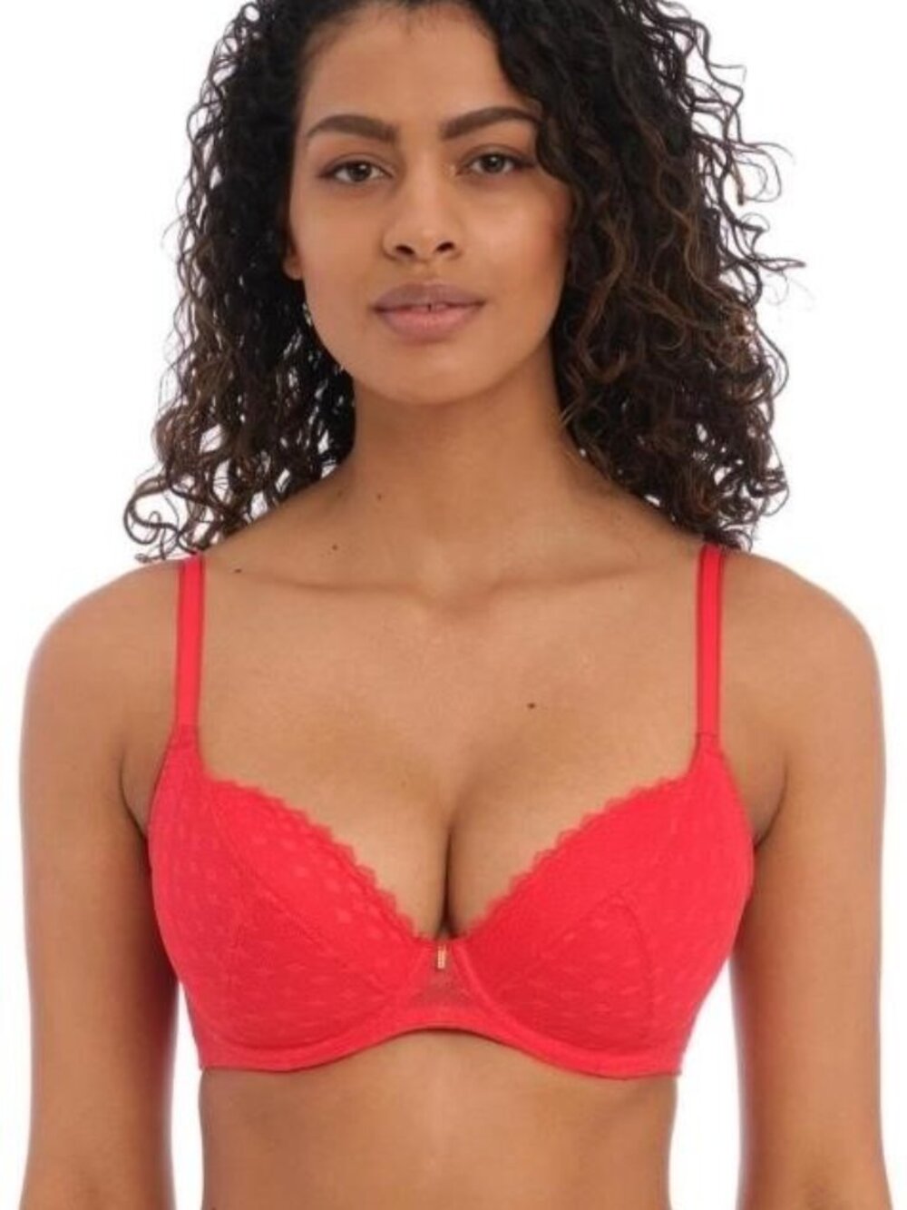 ✨Freya Signature Padded Plunge Bra Chilli Red 30DDD NWT